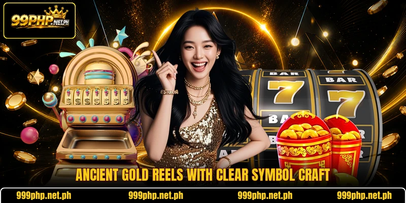 Ancient gold reels with clear symbol craft