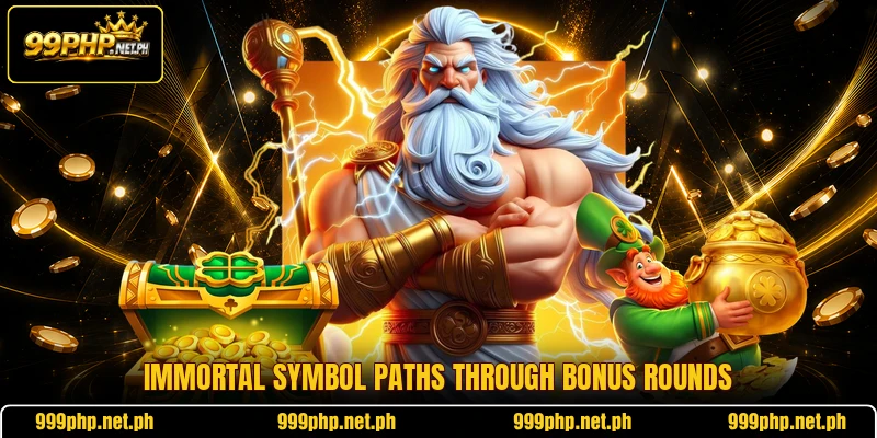 Immortal symbol paths through bonus rounds