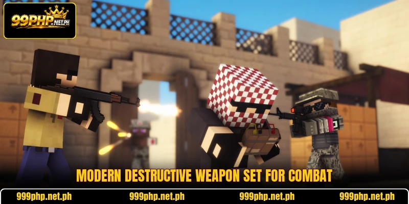Modern destructive weapon set for combat