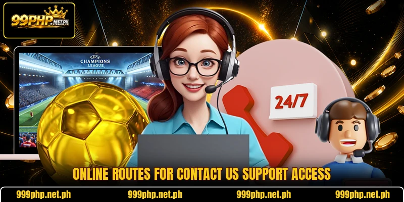 Online routes for contact us support access