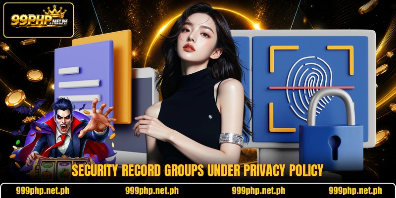 Security record groups under privacy policy