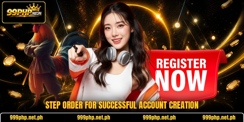 Step order for successful account creation