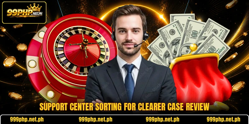 Support center sorting for clearer case review