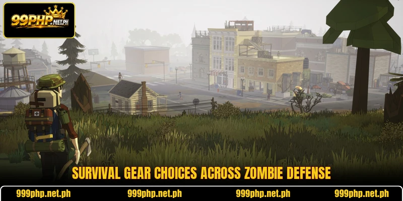 Survival gear choices across zombie defense