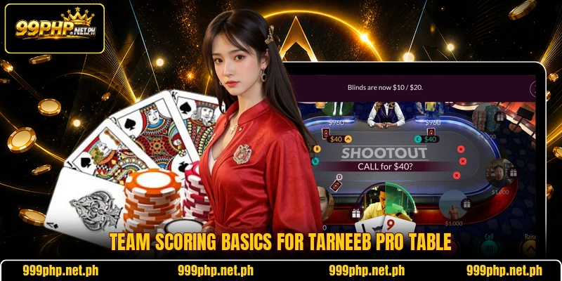 Team scoring basics for Tarneeb Pro Table